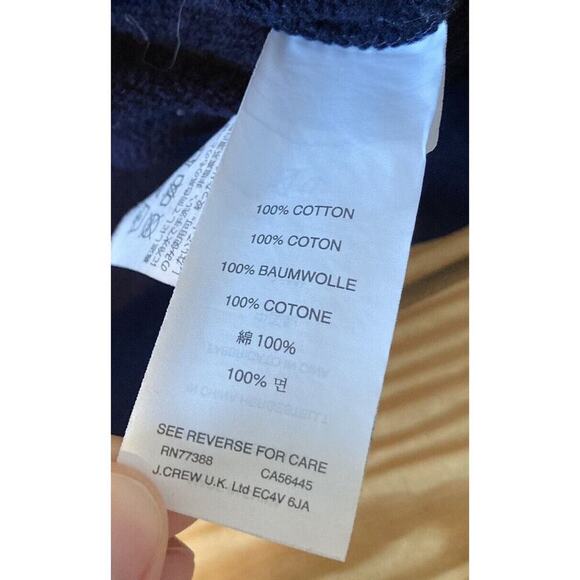 J Crew Sequin Detail Sweatshirt Size 2XS Women’s Navy - Picture 4 of 8